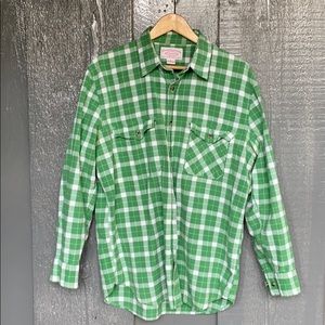 Vintage Filson Kelly Green Plaid Flannel Shirt